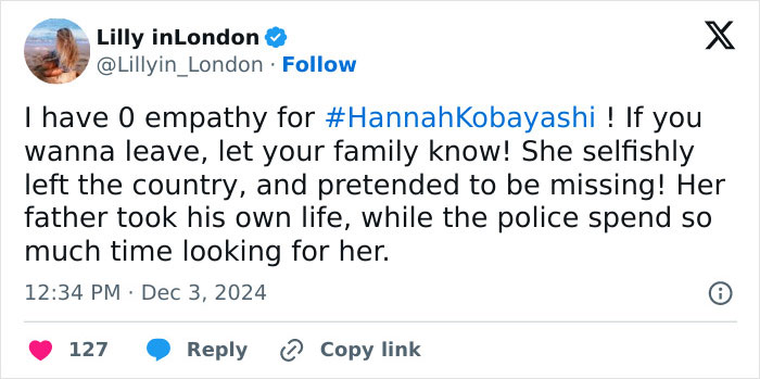 Tweet expressing anger about Hannah Kobayashi in green card marriage scam case.