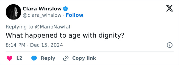 Tweet questioning dignity in beauty trends, related to dangerous reptile-like appearances. Tweet questioning dignity in beauty trends, related to dangerous reptile-like appearances.