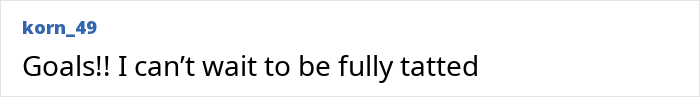 "user comment expressing tattoo inspiration and excitement.