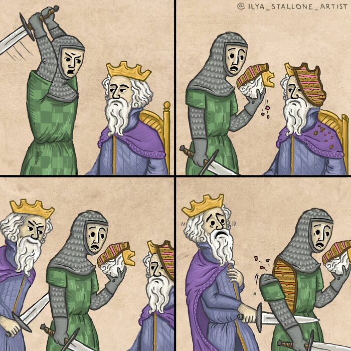 17 Hilarious Comics That Show What Happens When Modern Life Goes Medieval