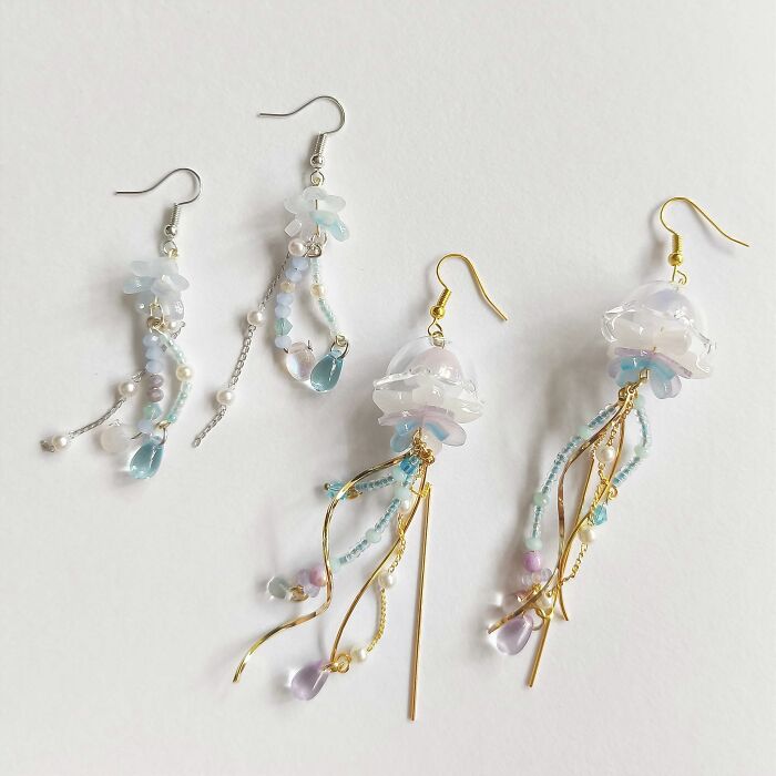 Beaded Jellyfish Earrings