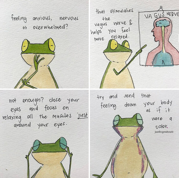 Funny Frog Illustrations That Also Offer Some Comfort