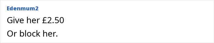 Commentary on a woman's request for money for her daughters' exotic trip, suggesting to give or block her.