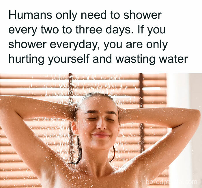 Person enjoying a shower, emphasizing undiscovered facts about showering frequency for better water conservation.