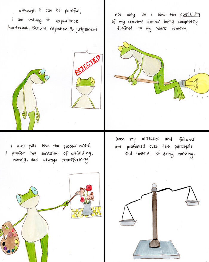 Funny Frog Illustrations That Also Offer Some Comfort