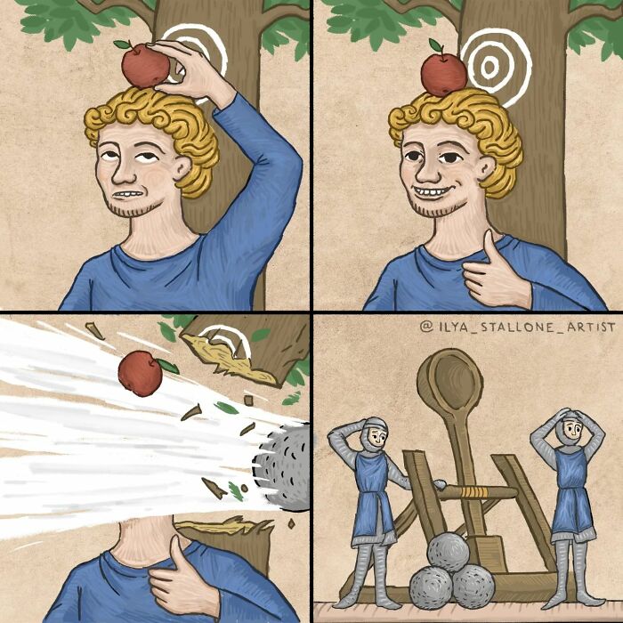 17 Hilarious Comics That Show What Happens When Modern Life Goes Medieval