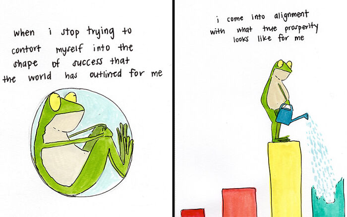 Funny Frog Illustrations That Also Offer Some Comfort