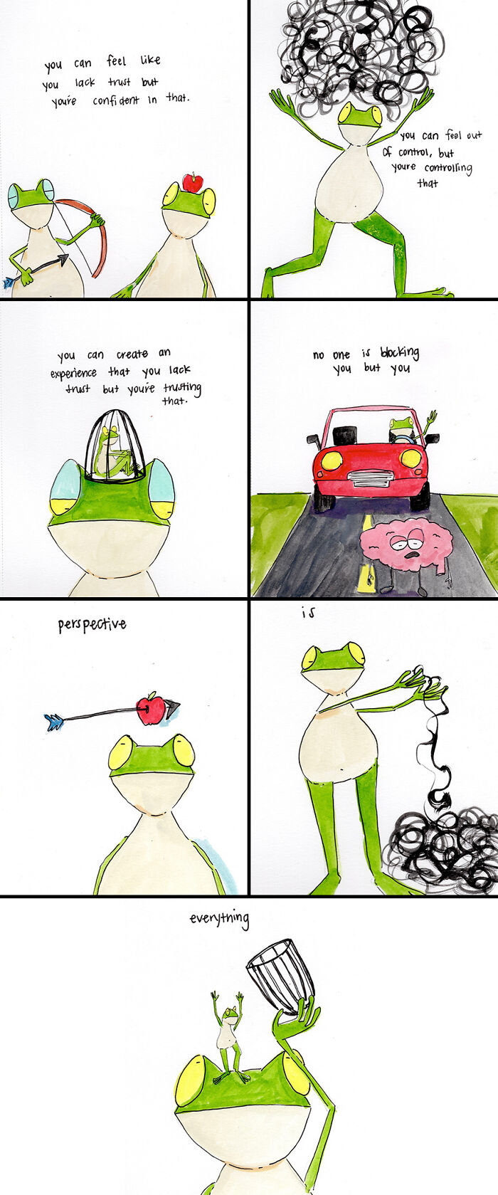 Funny Frog Illustrations That Also Offer Some Comfort