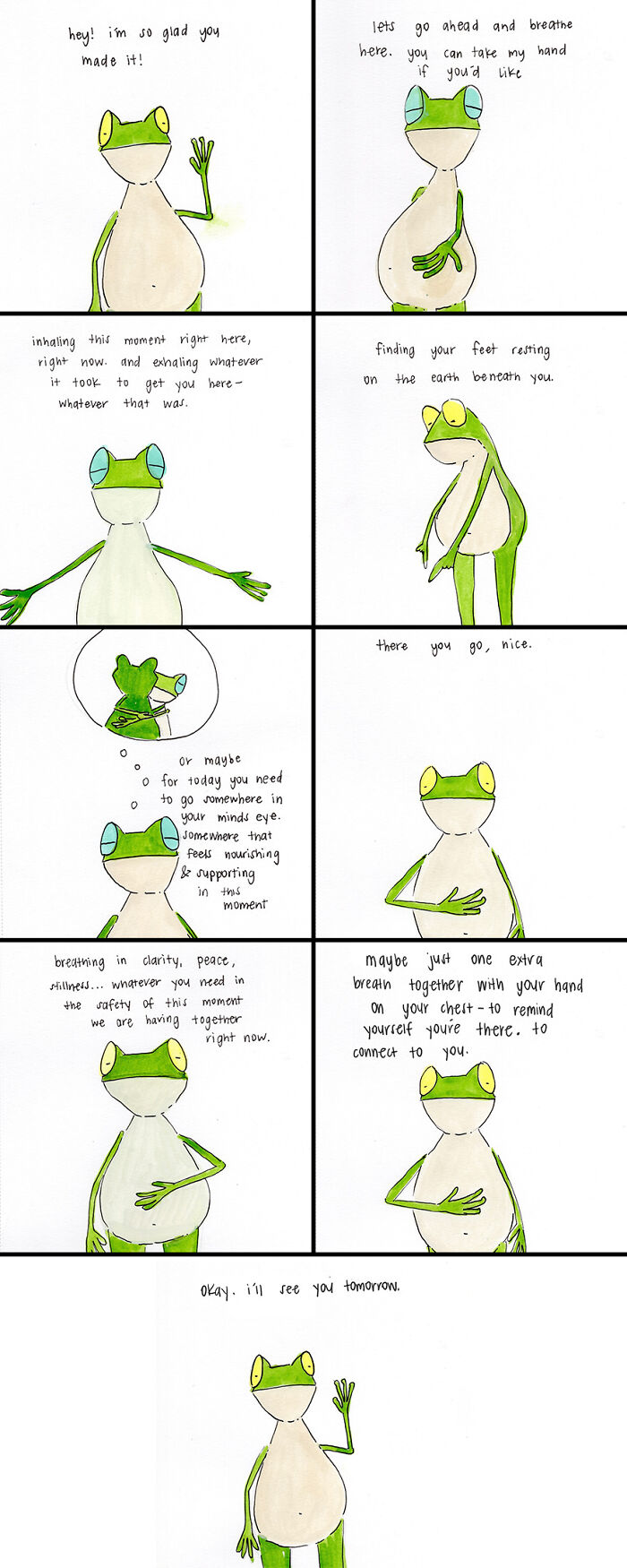 Funny Frog Illustrations That Also Offer Some Comfort