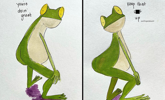 Funny Frog Illustrations That Also Offer Some Comfort