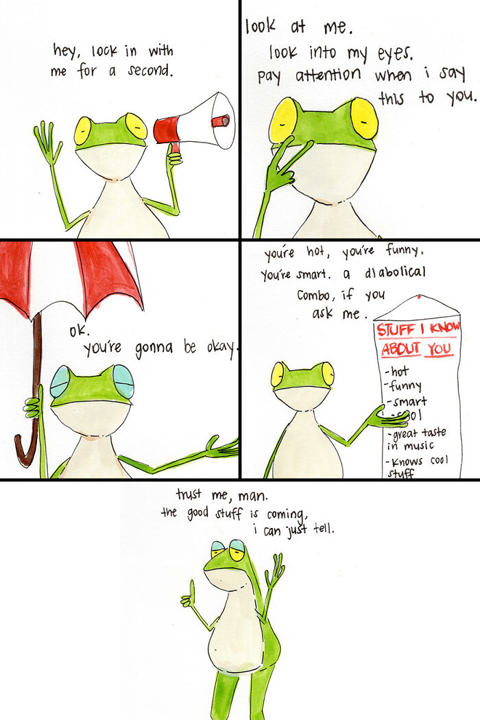 Funny Frog Illustrations That Also Offer Some Comfort