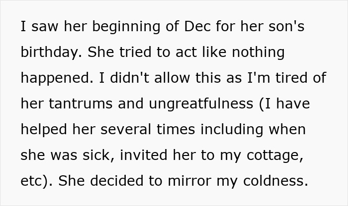 Text conversation discussing a December meeting. Single-mother-sister dynamic reflecting holiday tension.