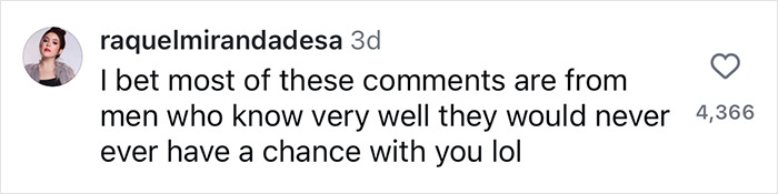 A supportive comment on Sydney Sweeney's viral post facing body shamers. A supportive comment on Sydney Sweeney's viral post facing body shamers.