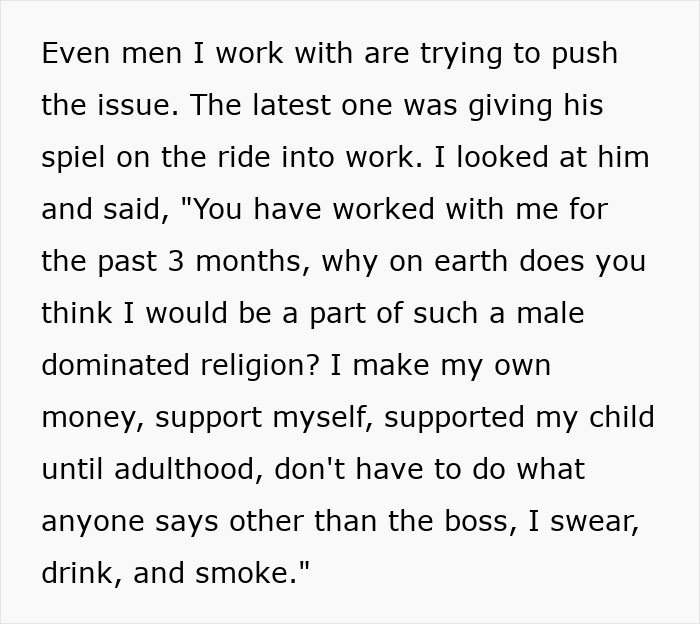 Mormons Won&rsquo;t Leave This Woman Alone, So She Asks For Ways To Scare Them Off And People Deliver