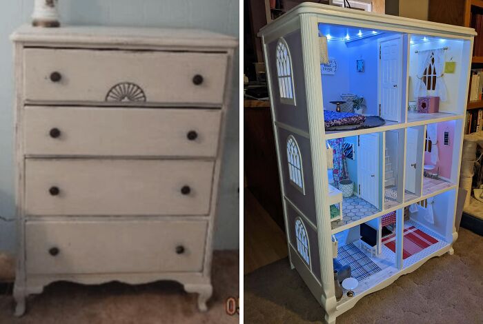 DIY Barbie House Made From Old Dresser