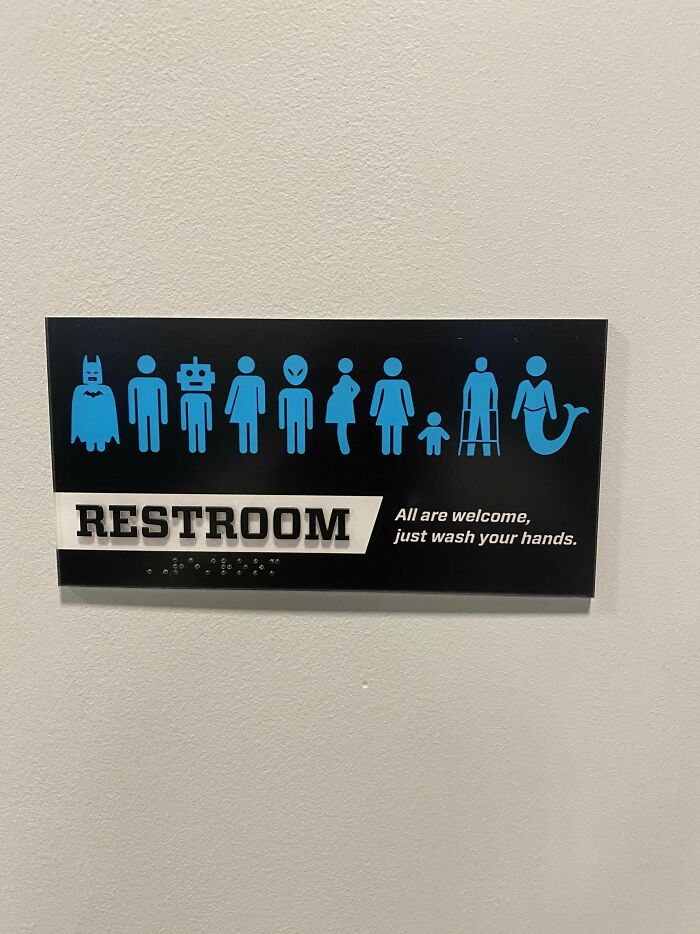 Restroom Sign At My Gym