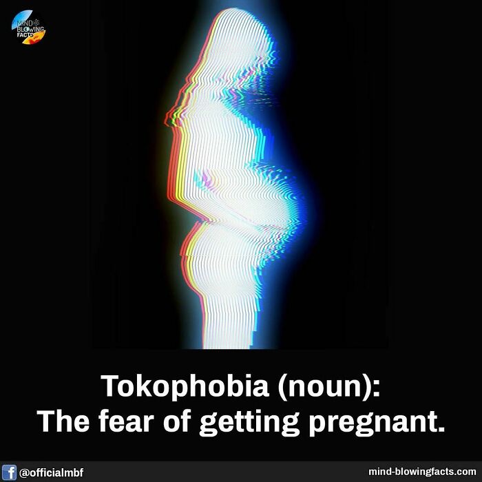 Glitch art silhouette of a pregnant woman illustrating a mind-blowing facts post about tokophobia.