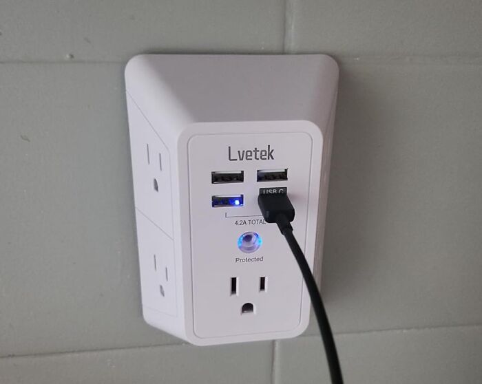 Stay Powered Up And Protected With An Outlet Extender With A Surge Protector. It Gives You More Outlets And Guards Your Devices From Power Surges