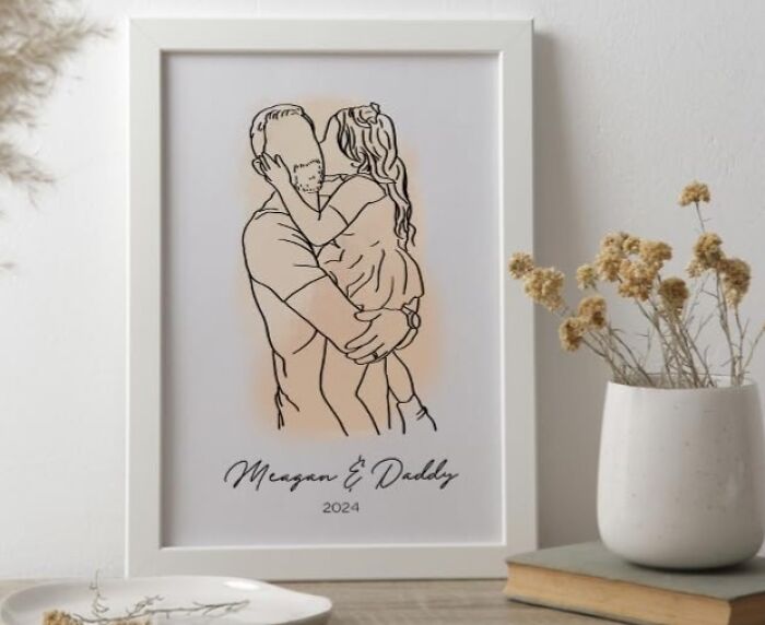 Turn Memories Into Minimalist Art With A Custom Line Drawing Poster. Transform A Beloved Photo Into A Sleek, Artistic Sketch That's Perfect For Displaying Anywhere