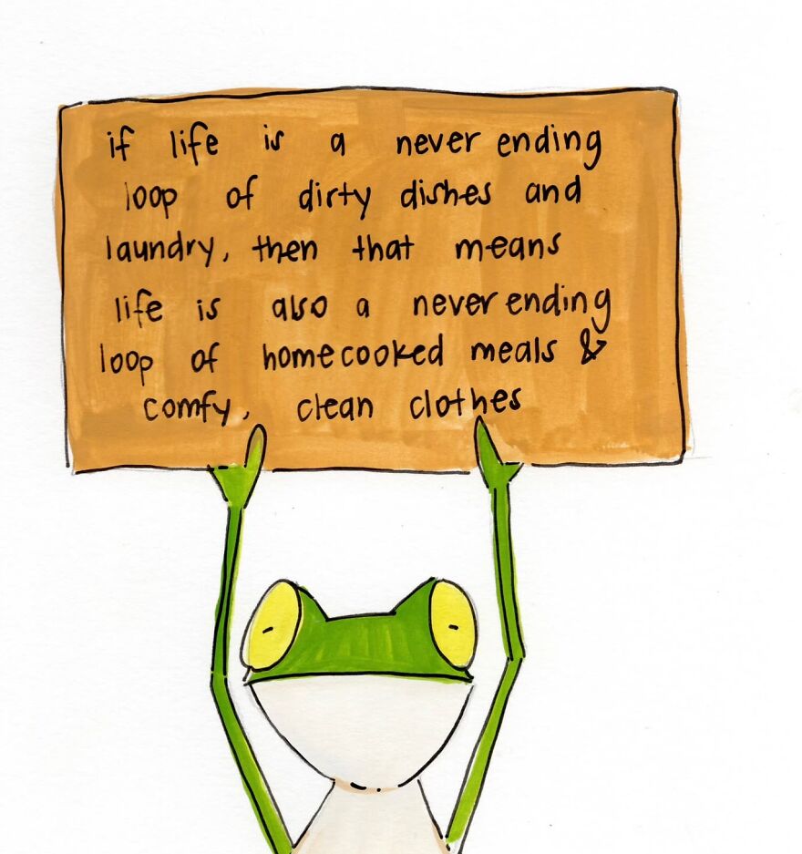Funny Frog Illustrations That Also Offer Some Comfort