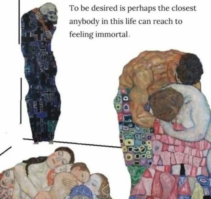 Colorful painting illustrating the feeling of desire and immortality, representing mental health themes.