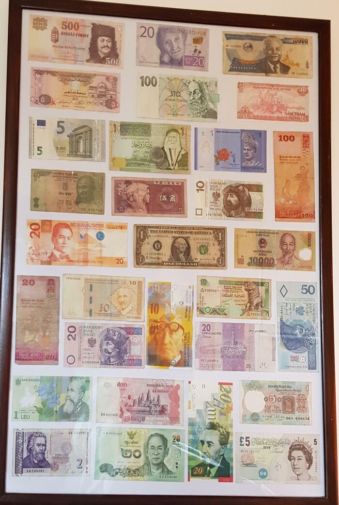 These Bank Notes I've Collected From Visiting Various Countries Over The Years