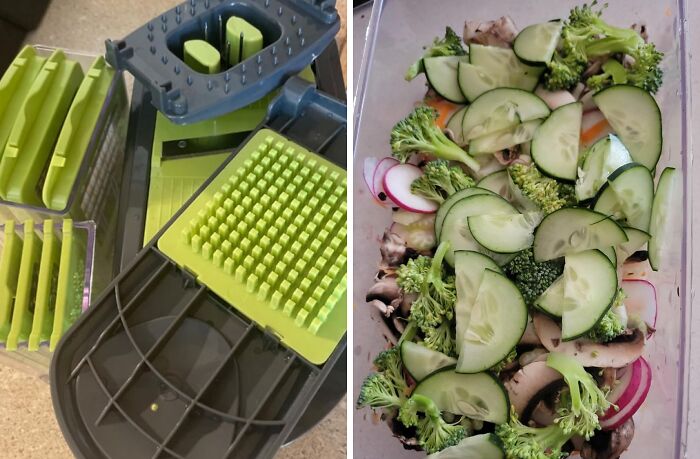  Blade Vegetable Chopper : That's All About Making Life Easier For All The Busy Foodies Out There — With Its 8 Interchangeable Stainless Steel Blades, It's Just The Tool Your Kitchen Needs To Get All The Slicing, Dicing, And Grating Done In A Flash.