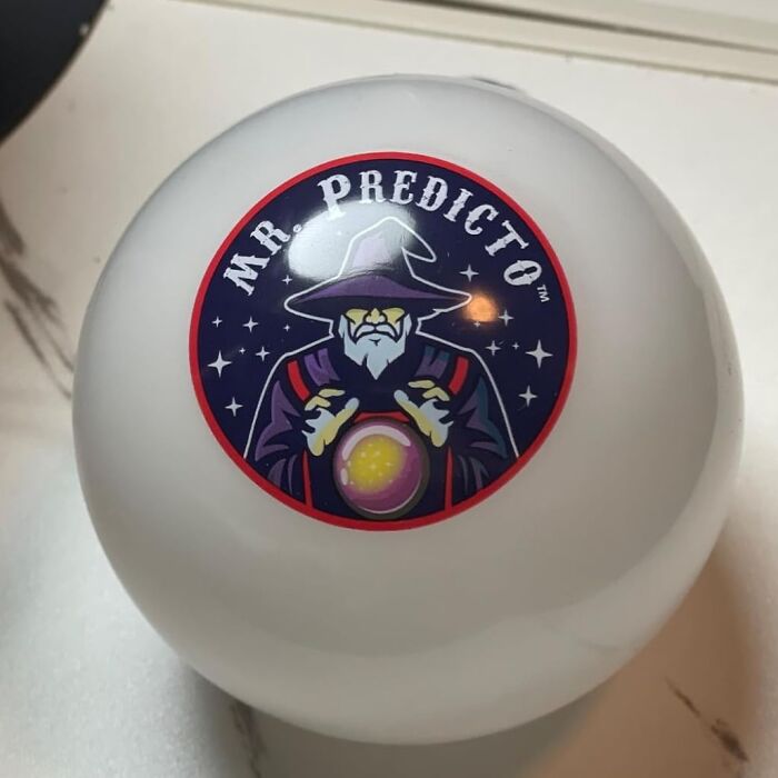 Mystical ball with a wizard illustration, perfect for last-minute stocking stuffers.