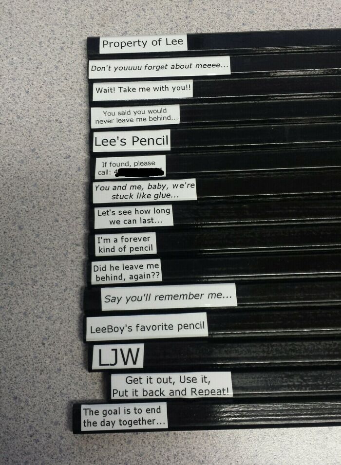 Labeled pencils with funny messages, ideal trolling Christmas gifts, arranged on a table.