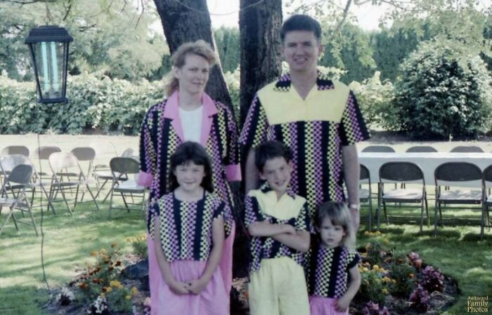 This Is My Uncle Leonard And His Family. Aunt Loujean Was A Great Seamstress, And Just Had To Make Shirts And Pants For The Whole Family Every Time We Had A Reunion