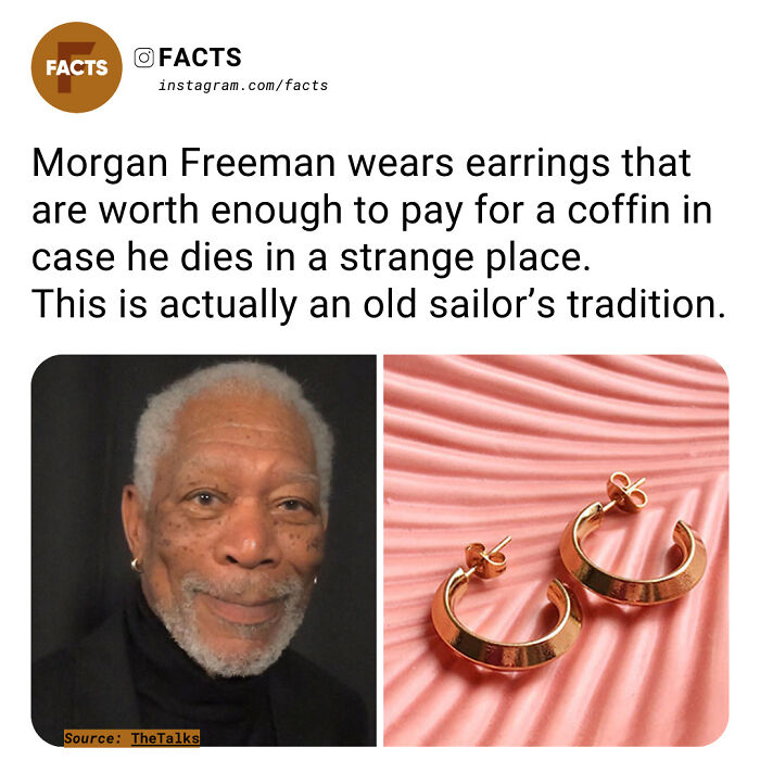 Earrings and an interesting fact about an old sailor's tradition.