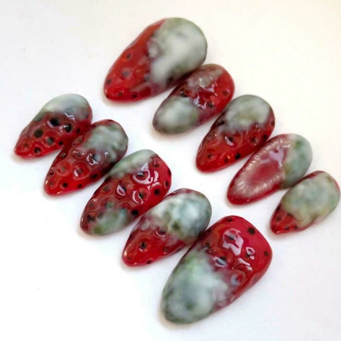 Moldy Strawberry Nails