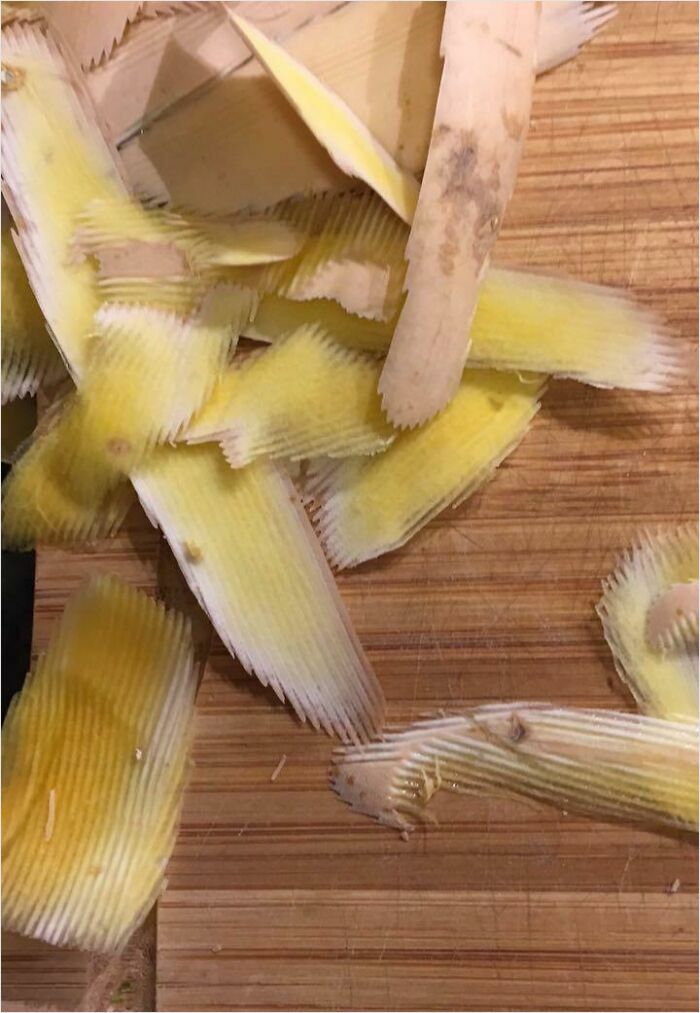 Estos trozos pelados de calabaza parecen pixelados