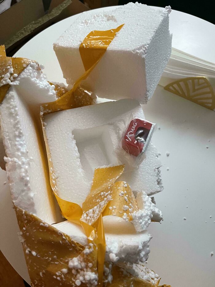 This Pretty Small Magnet Was Shipped With So Much Styrofoam