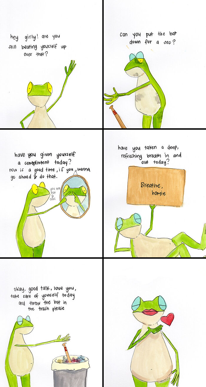 Funny Frog Illustrations That Also Offer Some Comfort