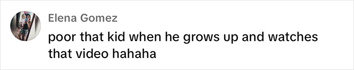 Comment by Elena Gomez about a child in a video, expressing concern for the future.