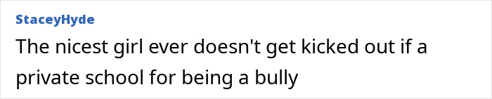 Comment on Apple Martin's school incident discussing bullying allegations.