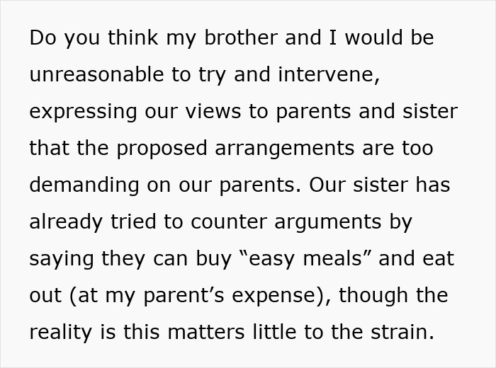 Text discussing family dynamics and challenges with Christmas arrangements for old parents and children. Text discussing family dynamics and challenges with Christmas arrangements for old parents and children.