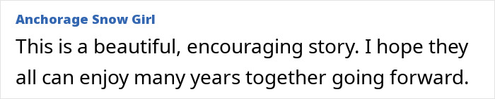 Heartwarming comment about a family reunion after 75 years, expressing hope for their future together.