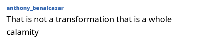 User comment on Australia's most tattooed woman's transformation.