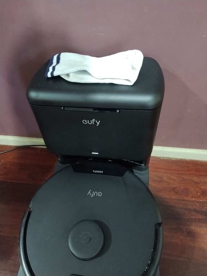 Less Pain. I Have Arthritis In My Knees & Back, And Struggle With Vacuuming. Dh Gave Me A Robot Vacuum Cleaner. I Called The Vacuum Dobby, And Gave Him A Sock For Christmas