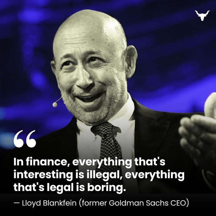 Former CEO with quote about finance, highlighting investment humor from "Overheard On Wall Street."