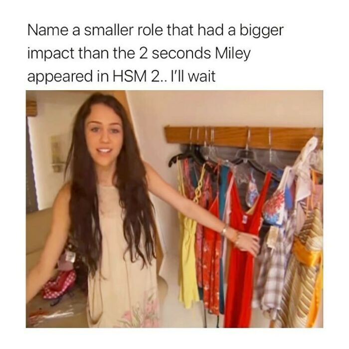 Young woman in a casual dress next to colorful outfits, referencing memorable roles in nostalgic childhood shows.