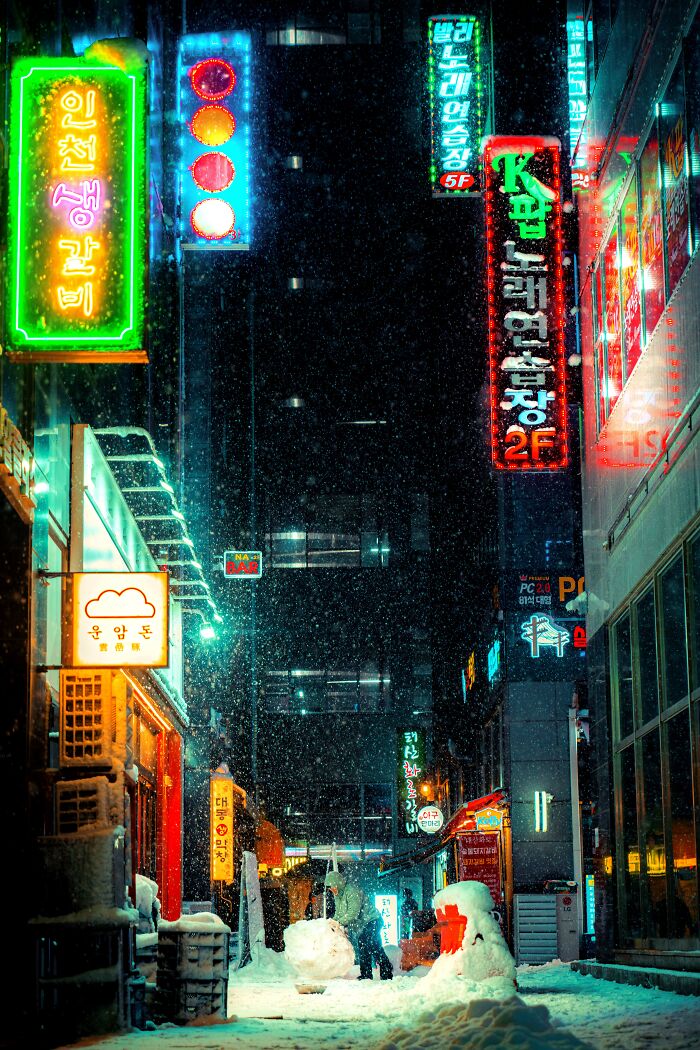 A Snowy Night In Korea
