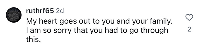 Instagram comment expressing sympathy to wedding photographer and family after flight incident.