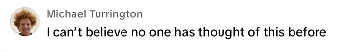 Michael Turrington's comment praising a clever phone snatcher hack. Michael Turrington's comment praising a clever phone snatcher hack.
