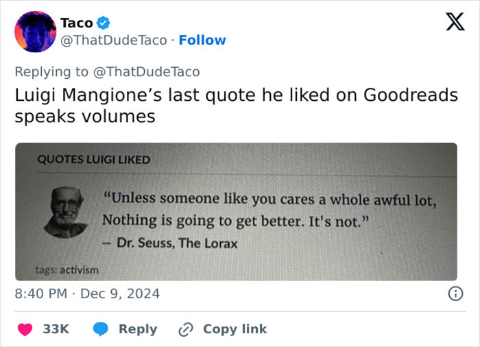 Alleged UnitedHealthcare CEO Assassin Luigi Mangione Goes Viral With These 12 Social Media Posts Alleged UnitedHealthcare CEO Assassin Luigi Mangione Goes Viral With These 12 Social Media Posts