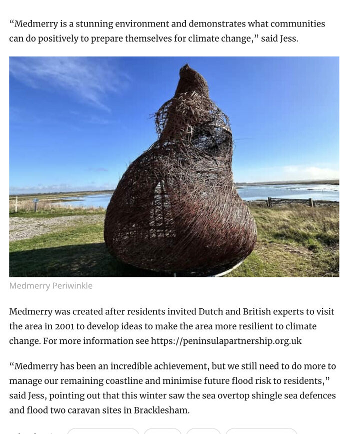 I Collected All The Articles That Wrote About Periwinkle Sculpture At Medmerry Nature Reserve I Collected All The Articles That Wrote About Periwinkle Sculpture At Medmerry Nature Reserve