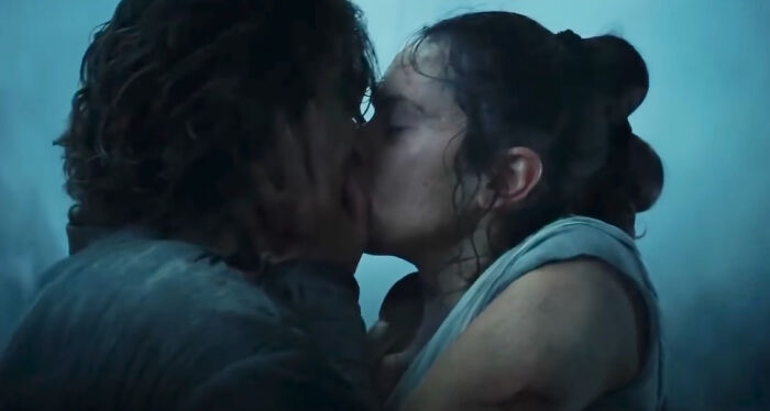 Rey and Kylo Ren from "Star Wars: The Rise of Skywalker"