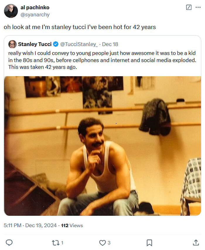 “Insanely Hot”: Internet Swoons Over Throwback Photo Of Stanley Tucci When He Had Hair “Insanely Hot”: Internet Swoons Over Throwback Photo Of Stanley Tucci When He Had Hair